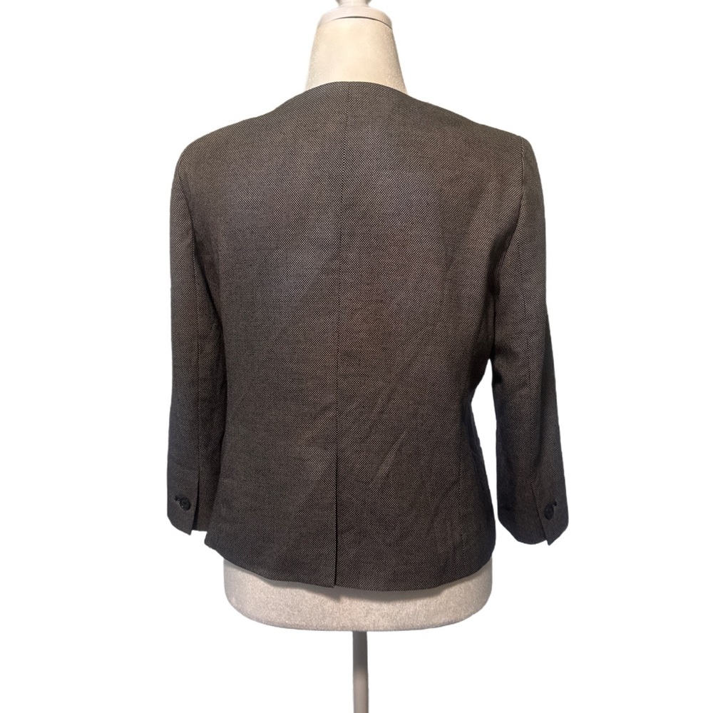 Ann Taylor Suiting Separates Women's Gray & Black Bird’s Eye Blazer - Picture 4 of 4